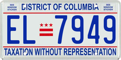 DC license plate EL7949