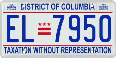 DC license plate EL7950