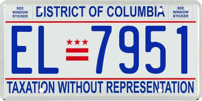 DC license plate EL7951