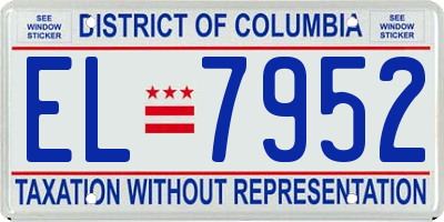 DC license plate EL7952