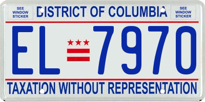 DC license plate EL7970
