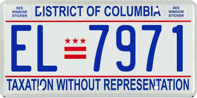 DC license plate EL7971