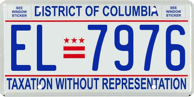 DC license plate EL7976