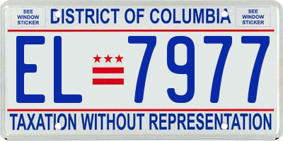 DC license plate EL7977