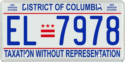DC license plate EL7978