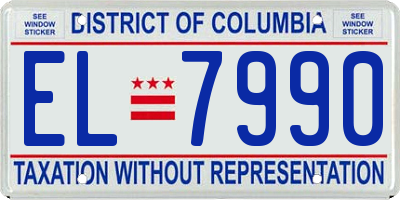 DC license plate EL7990