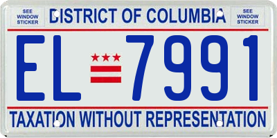 DC license plate EL7991