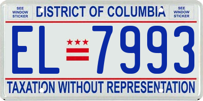 DC license plate EL7993