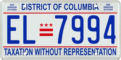 DC license plate EL7994