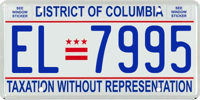 DC license plate EL7995