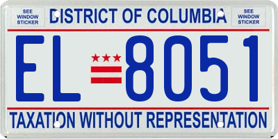 DC license plate EL8051