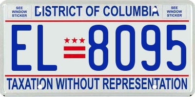 DC license plate EL8095