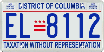 DC license plate EL8112