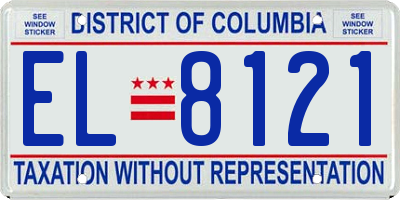 DC license plate EL8121