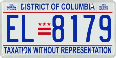 DC license plate EL8179