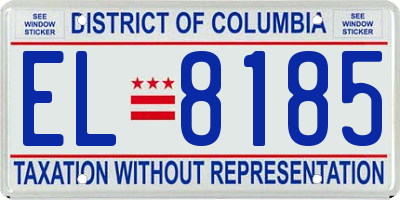 DC license plate EL8185