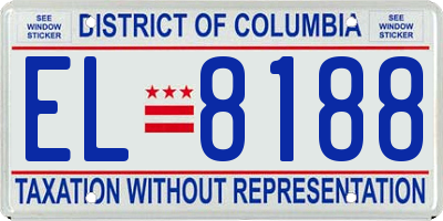DC license plate EL8188