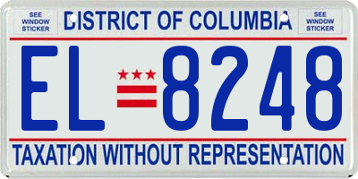 DC license plate EL8248
