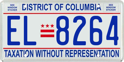 DC license plate EL8264