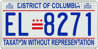 DC license plate EL8271