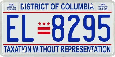 DC license plate EL8295