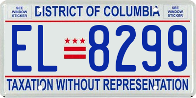 DC license plate EL8299