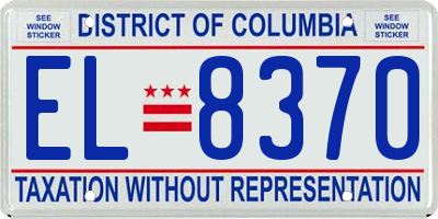 DC license plate EL8370