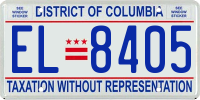 DC license plate EL8405