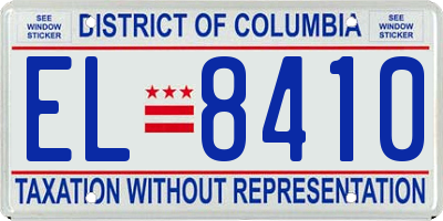 DC license plate EL8410