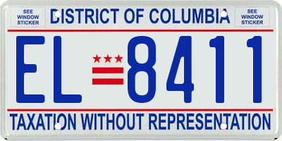 DC license plate EL8411