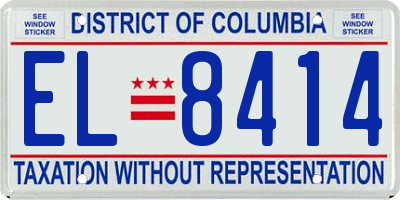 DC license plate EL8414