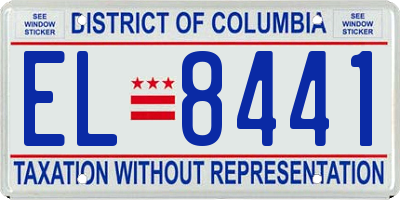 DC license plate EL8441