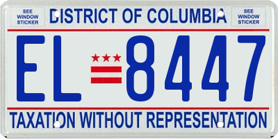 DC license plate EL8447