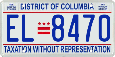 DC license plate EL8470