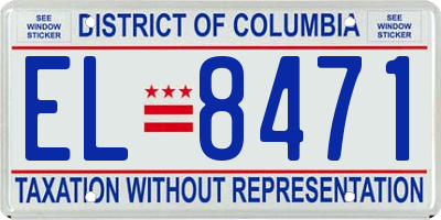 DC license plate EL8471