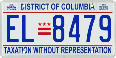 DC license plate EL8479