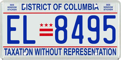 DC license plate EL8495