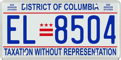 DC license plate EL8504