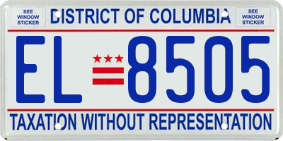 DC license plate EL8505