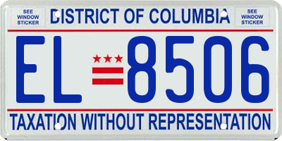 DC license plate EL8506
