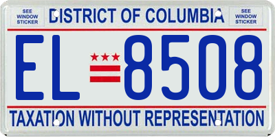 DC license plate EL8508