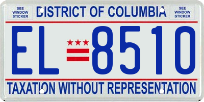 DC license plate EL8510