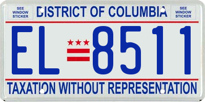 DC license plate EL8511