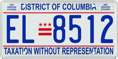 DC license plate EL8512