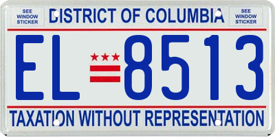 DC license plate EL8513