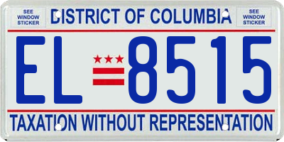 DC license plate EL8515