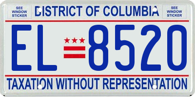 DC license plate EL8520
