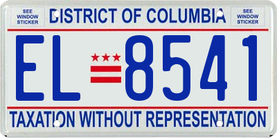 DC license plate EL8541