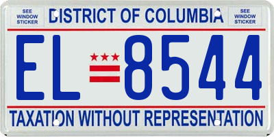DC license plate EL8544