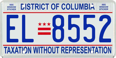 DC license plate EL8552